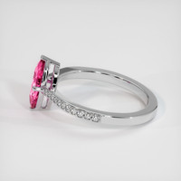 0.90 Ct. Sapphire Ring, 18K White Gold 4