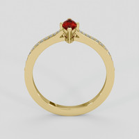 0.23 Ct. Ruby Ring, 10K Yellow Gold 3