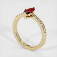 0.76 Ct. Ruby Ring, 14K Yellow Gold 2