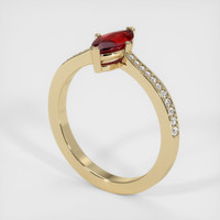 0.76 Ct. Ruby Ring, 14K Yellow Gold 2