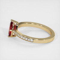 0.76 Ct. Ruby Ring, 14K Yellow Gold 4