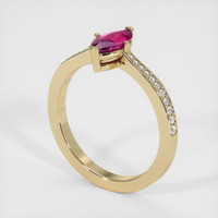 0.65 Ct. Ruby Ring, 14K Yellow Gold 2