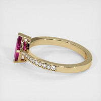 0.65 Ct. Ruby Ring, 14K Yellow Gold 4