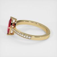 0.72 Ct. Ruby Ring, 14K Yellow Gold 4