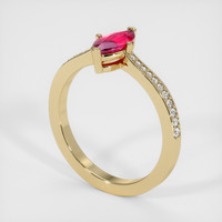 0.80 Ct. Ruby Ring, 14K Yellow Gold 2