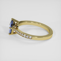 0.70 Ct. Blue Sapphire Ring, 14K Yellow Gold 4