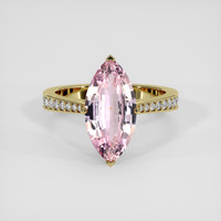3.17 Ct. Padparadscha Sapphire Ring, 14K Yellow Gold 1
