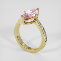 3.17 Ct. Padparadscha Sapphire Ring, 14K Yellow Gold 2