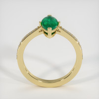 Pave Emerald Ring 1.11 Ct., 18K Yellow Gold Preview