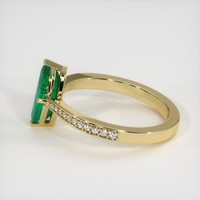 Pave Emerald Ring 1.11 Ct., 18K Yellow Gold Preview