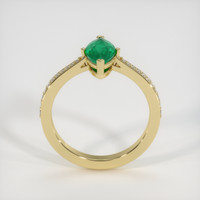 0.92 Ct. Emerald Ring, 18K Yellow Gold 3