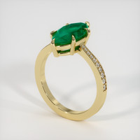 3.17 Ct. Emerald Ring, 18K Yellow Gold 2