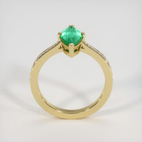 1.00 Ct. Emerald Ring, 18K Yellow Gold 3