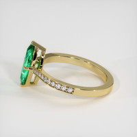 1.00 Ct. Emerald Ring, 18K Yellow Gold 4