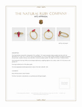 Ruby Ring 1.07 Ct. 18K Yellow Gold Appraisal