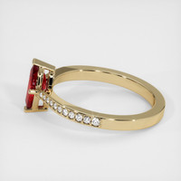 0.76 Ct. Ruby Ring, 18K Yellow Gold 4