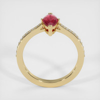 0.72 Ct. Ruby Ring, 18K Yellow Gold 3