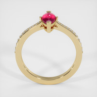 0.80 Ct. Ruby Ring, 18K Yellow Gold 3