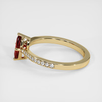 0.58 Ct. Ruby Ring, 18K Yellow Gold 4