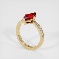 2.04 Ct. Ruby Ring, 18K Yellow Gold 2