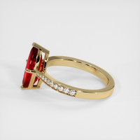 2.04 Ct. Ruby Ring, 18K Yellow Gold 4