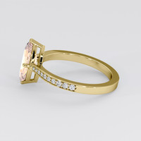 1.63 Ct. Peach Sapphire Ring, 18K Yellow Gold 4