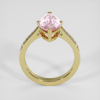 3.17 Ct. Padparadscha Sapphire Ring, 18K Yellow Gold 3