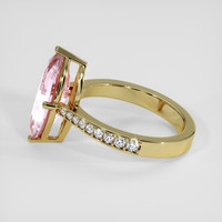 3.17 Ct. Padparadscha Sapphire Ring, 18K Yellow Gold 4