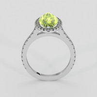 5.40 Ct. Yellowish Green Sapphire Ring, 10K White Gold 3