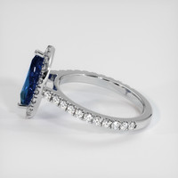 2.08 Ct. Blue Sapphire Ring, 14K White Gold 4