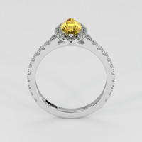 1.29 Ct. Yellow Sapphire Ring, 18K White Gold 3