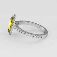 1.29 Ct. Yellow Sapphire Ring, 18K White Gold 4