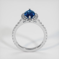 2.08 Ct. Blue Sapphire Ring, 18K White Gold 3