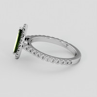 1.30 Ct. Green Sapphire Ring, 18K White Gold 4