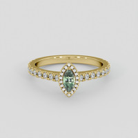 0.25 Ct. Alexandrite Ring, 14K Yellow Gold 1