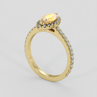 1.00 Ct. Padparadscha Sapphire Ring, 14K Yellow Gold 2