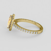 1.00 Ct. Padparadscha Sapphire Ring, 14K Yellow Gold 4