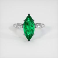 2.97 Ct. Emerald Ring, Platinum 950 1