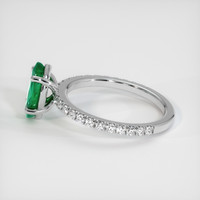 0.92 Ct. Emerald Ring, Platinum 950 4