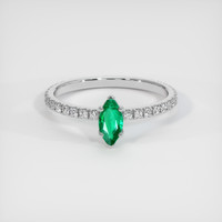 0.25 Ct. Emerald Ring, Platinum 950 1