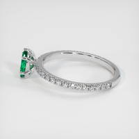 0.25 Ct. Emerald Ring, Platinum 950 4