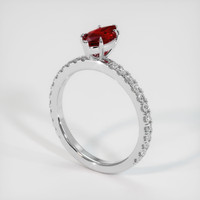 0.76 Ct. Ruby Ring, Platinum 950 2