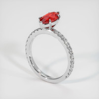 1.50 Ct. Ruby Ring, Platinum 950 2