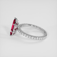 1.35 Ct. Purplish Red Ruby Ring, Platinum 950 4