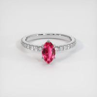 0.82 Ct. Ruby Ring, Platinum 950 1