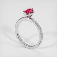 0.82 Ct. Ruby Ring, Platinum 950 2