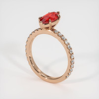 1.50 Ct. Ruby Ring, 14K Rose Gold 2