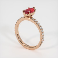 1.31 Ct. Ruby Ring, 14K Rose Gold 2