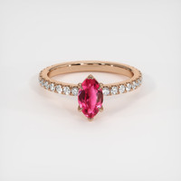 0.82 Ct. Ruby Ring, 14K Rose Gold 1