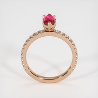 0.82 Ct. Ruby Ring, 14K Rose Gold 3